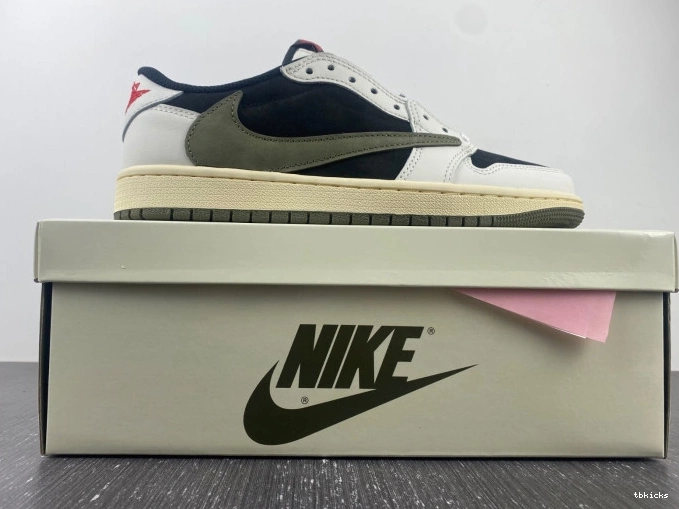 Rep TB WMNS Olive 1 Low Air DZ4137-106 x Travis OG Jordan Scott 0808